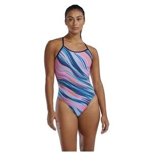 NWT TYR Women's Durafast Elite Trinityfit Swimsuit Pink/Multi Size 34